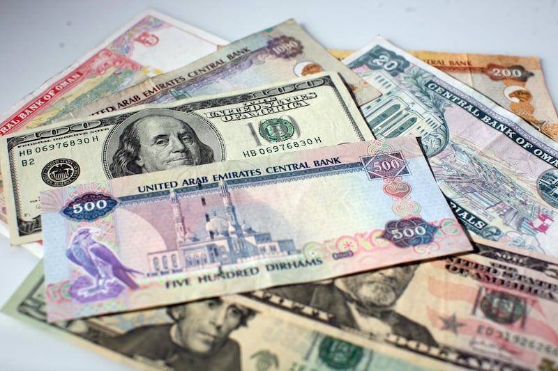 Different gulf currencies with the US Dollar

UAE
Oman
 *** Local Caption ***  sd-062409-money-31.jpgsd-062409-money-31.jpg