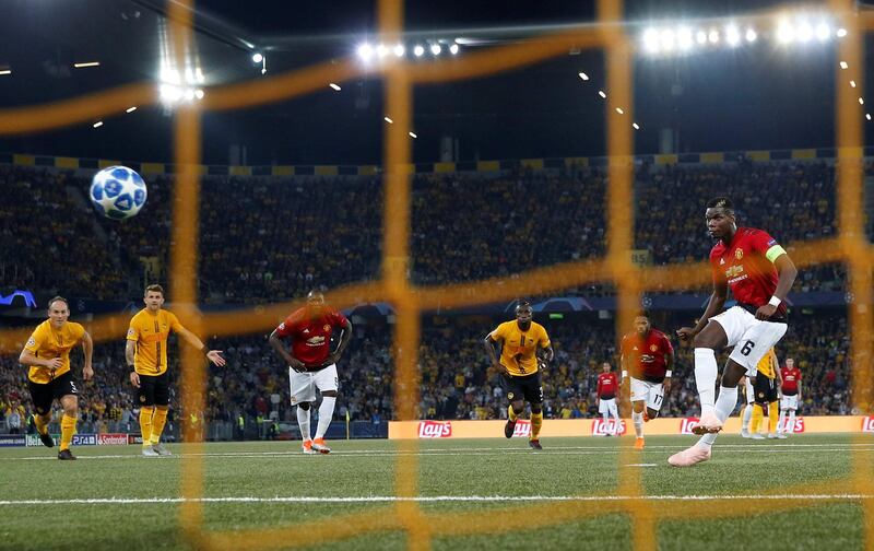 Pogba converts his penalty. Action Images via Reuters