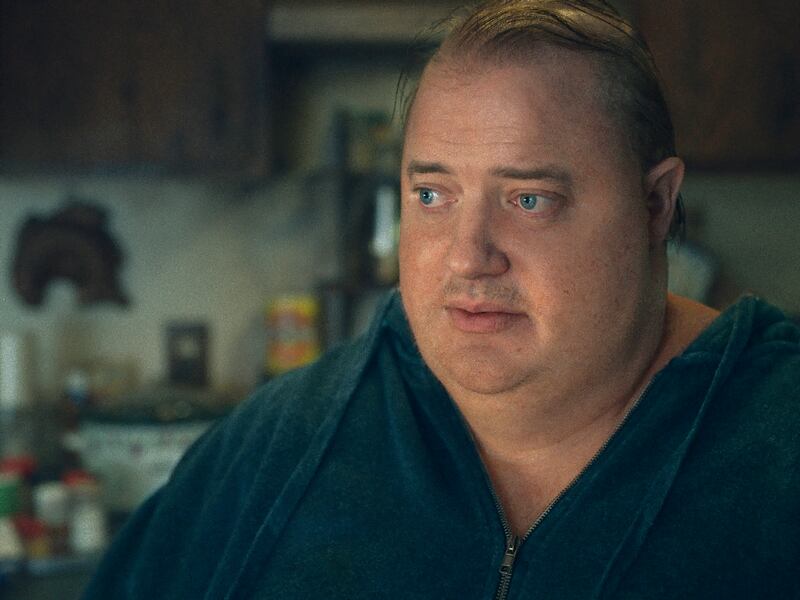 The Whale's Brendan Fraser is nominated for Best Actor in a Leading Role (Drama). Photo: A24 via AP