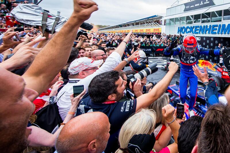 HOCKENHEIM, GERMANY - JULY 28:Daniil Kvyat of Scuderia Toro Rosso and Russia during the F1 Grand Prix of Germany at Hockenheimring on July 28, 2019 in Hockenheim, Germany. (Photo by Peter Fox/Getty Images) *** BESTPIX ***