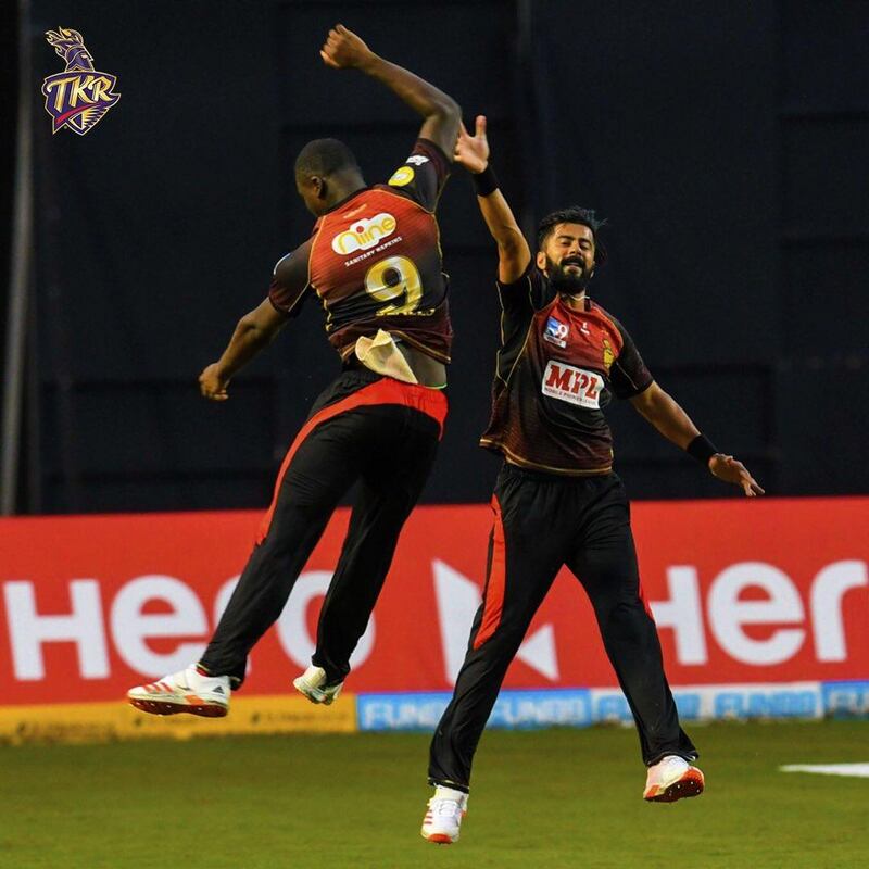 American fast bowler Ali Khan won the 2020 CPL title with the Trinbago Knight Riders. Courtesy Trinbago Knight Riders tweitter / @TKRiders