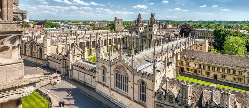 FJW711 Medieval Skyline of the university city Oxford England. | Aussicht ueber die Altstadt von Oxford, England