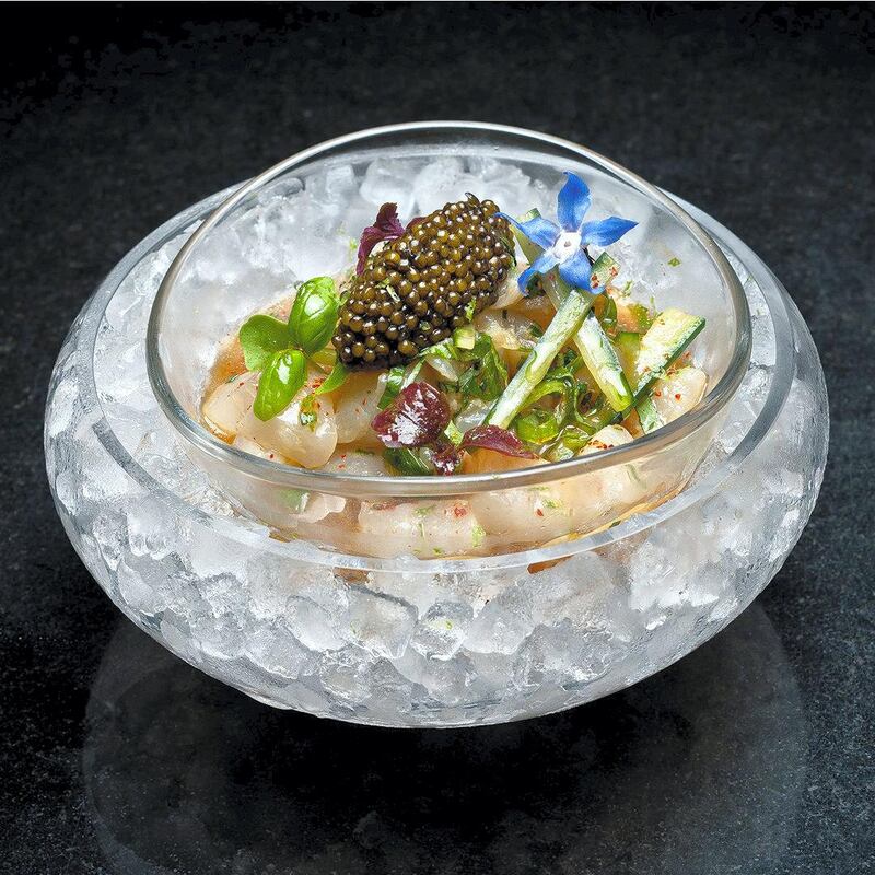 Scallops ceviche at L’Atelier de Joel Robuchon