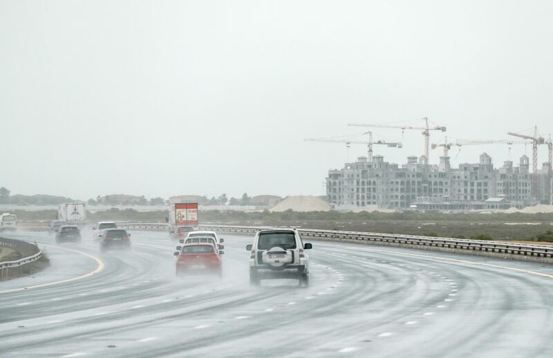 Abu Dhabi, United Arab Emirates, March 27, 2019.  ---  AUH downpour, Saadiyat area.Victor Besa/The National
Section:  
Reporter: