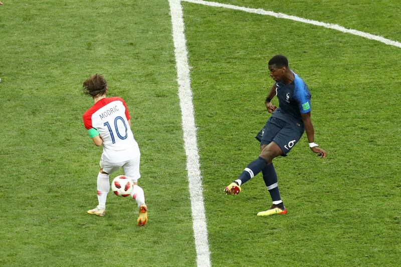 Paul Pogba strokes home France's third. Getty Images