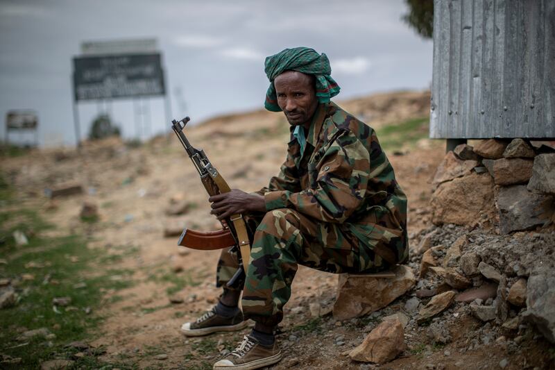 A fighter loyal to the Tigray People's Liberation Front (TPLF). AP