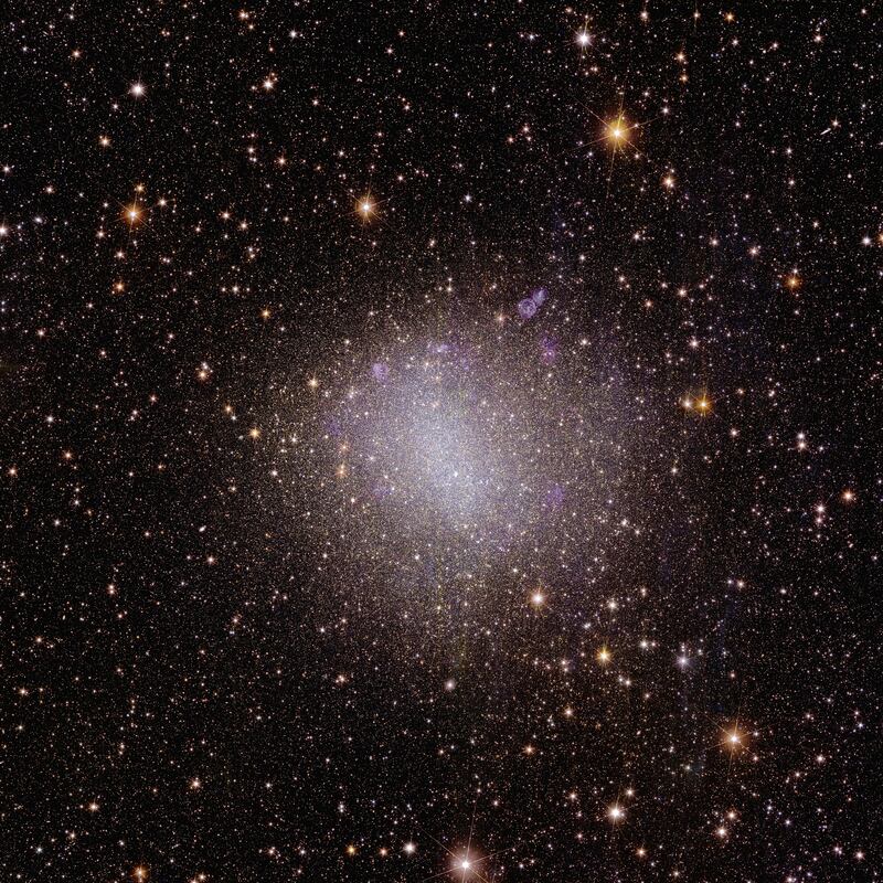 The irregular dwarf galaxy called NGC 6822 is 1.6 million light-years from Earth