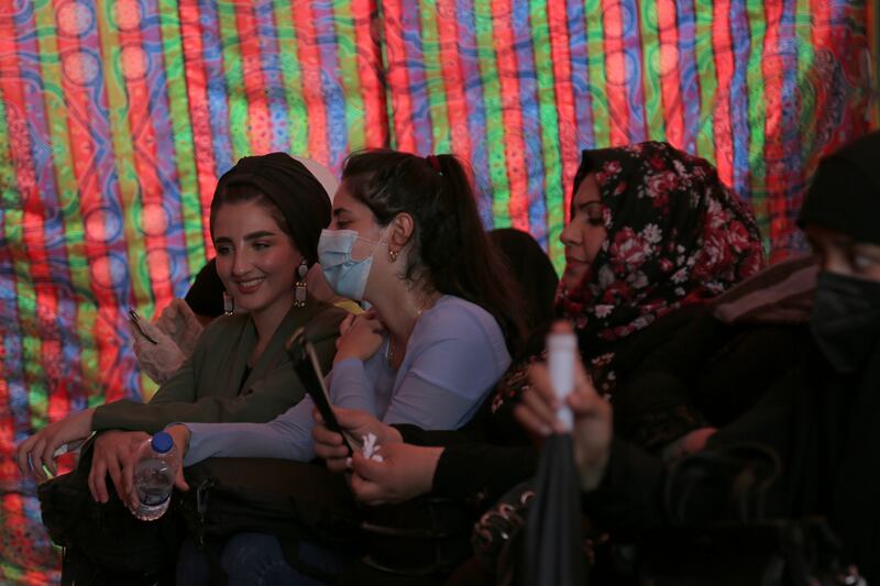 Iraqi graduates sit in a tent as they protest against a lack of jobs in Baghdad. About one third of young Iraqis say they have considered emigrating. Photo: Teba Sadiq / Reuters