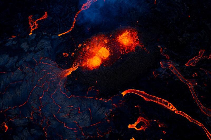 Lava oozes from a new fissure near the Fagradalsfjall volcano on the Reykjanes Peninsula, Iceland. Reuters