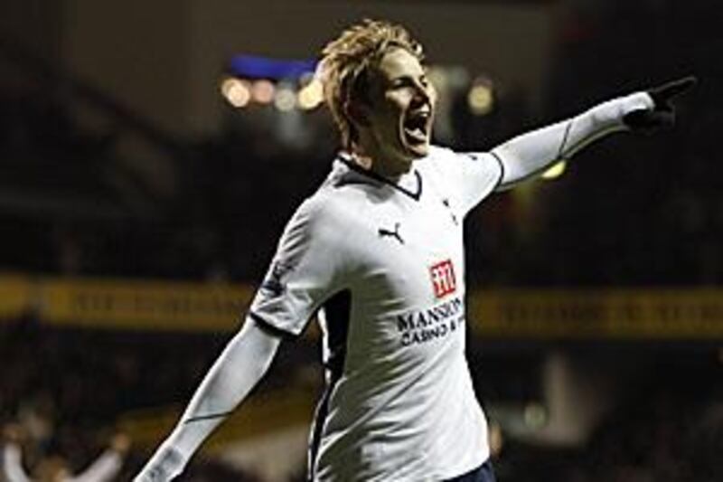 Roman Pavlyuchenko scored Tottenham's third goal. He has scored in every round of the Carling Cup so far.