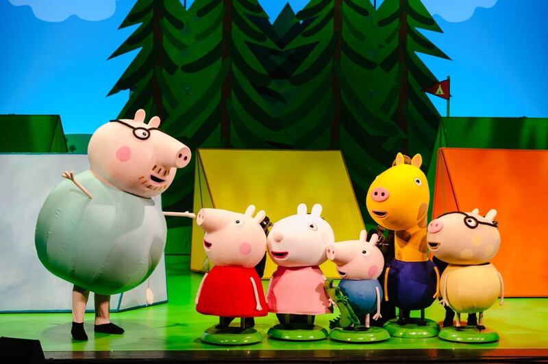 The Abu Dhabi show follows Peppa as she gets ready for a camping trip to the woods with brother George and her friends from school, including Pedro Pony, Suzy Sheep and Gerald Giraffe