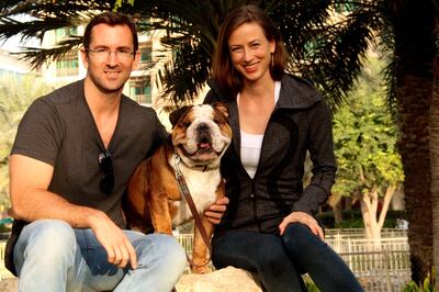 Rob Kelly and Katherine Cebrowski, founders of Furchild, with their dog Maximus. Courtesy Furchild