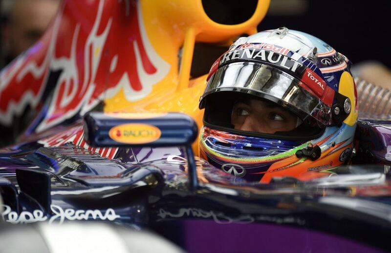 Daniel Ricciardo will start third at Sunday's Formula One Bahrain Grand Prix. Mohammed Al-Shaikh / AFP 