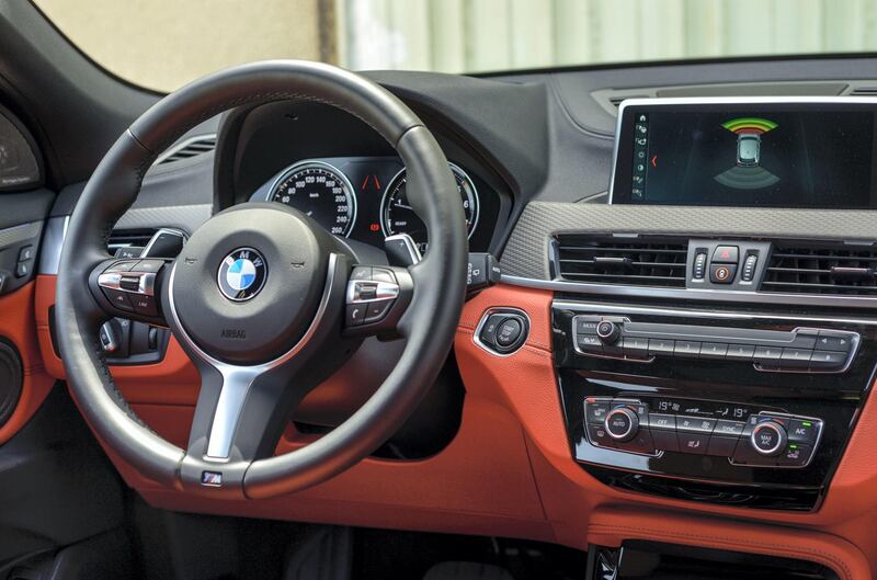 Abu Dhabi, United Arab Emirates - The interior of BMW X2 at Mina Port on April 29, 2018. (Khushnum Bhandari/ The National)