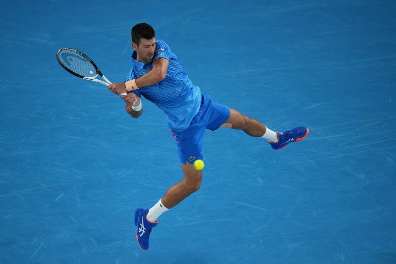 Novak Djokovic in action. Reuters