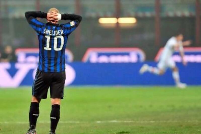 Wesley Sneijder has been out of form since returning to the Inter starting line-up after injury.