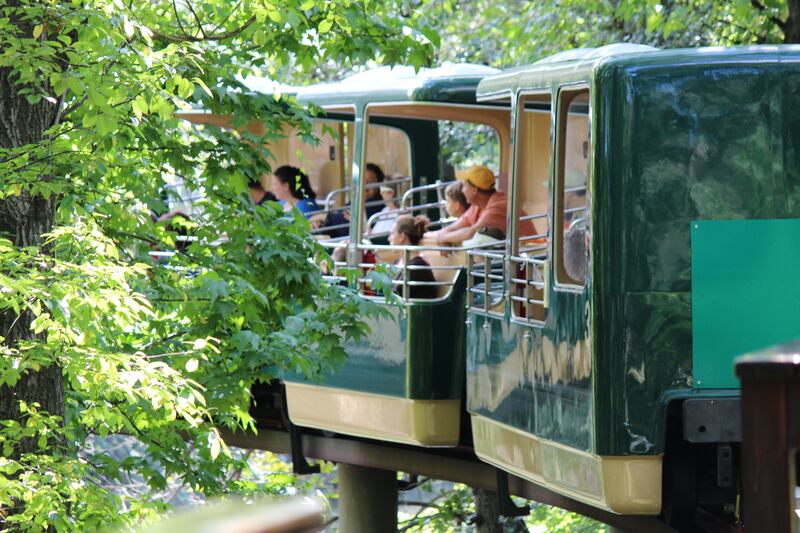 The monorail is a great way to see the zoo from above. Photo:  Shinya Suzuki