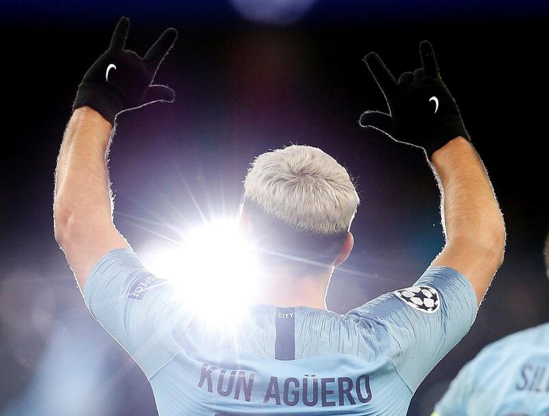 Manchester City's Argentinian striker Sergio Aguero was on target twice against Schalke. Reuters