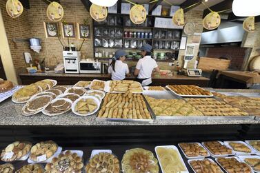 Al-Rabat Sweets and Bakery, founded by Iraqi immigrants in the UAE. Photo: Karim Sahib / AFP