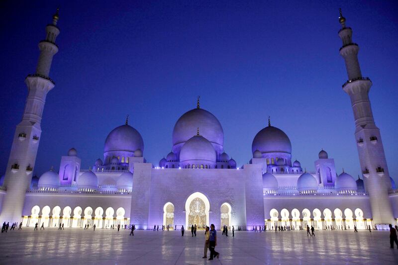 Sheikh Zayed Grand Mosque in Abu Dhabi. Ryan Carter / The National