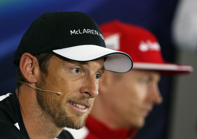 Jenson Button during the drivers press conference prior to the British Grand Prix. Geoff Caddick / EPA / July 2, 2015 