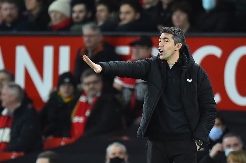 Wolves manager Bruno Lage won the tactical battle against United. EPA