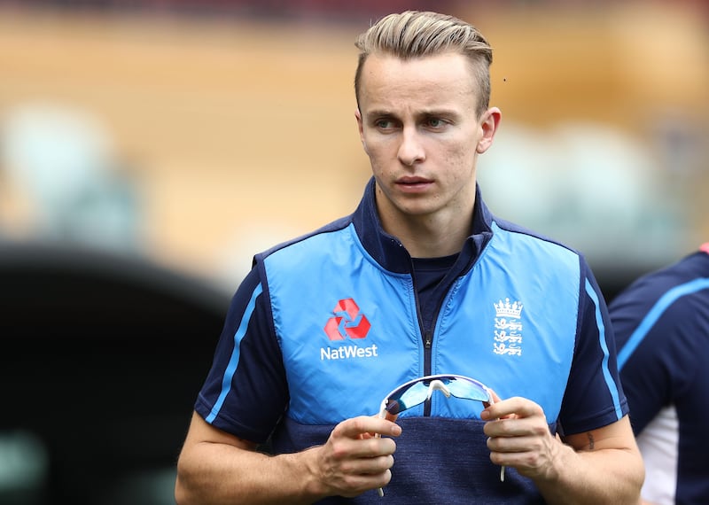 ADELAIDE, AUSTRALIA - NOVEMBER 10:  Tom Curran of England looks on during day three of the four day tour match between Cricket Australia XI and England at Adelaide Oval on November 10, 2017 in Adelaide, Australia.  (Photo by Ryan Pierse/Getty Images)