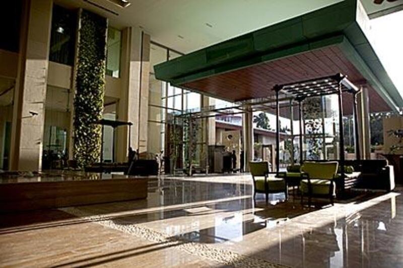 The ITC Royal Gardenia blends modern decor and an eco-friendly theme.