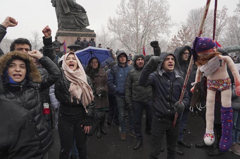 Tensions remain high in the Armenian capital. Reuters