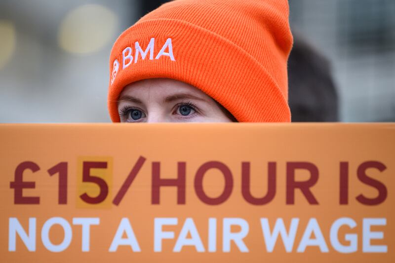 The junior doctors' strike, set to last until 7am on Tuesday, January 9, is the longest consecutive strike in NHS history. Getty Images