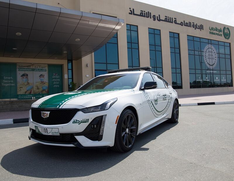 The Cadillac CT5. Photo: Dubai Police