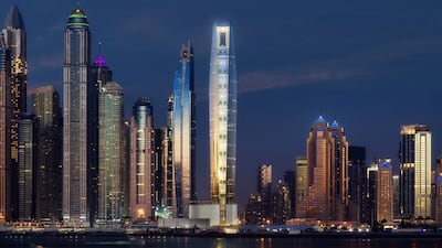 Dubai's new tallest hotel is located in Dubai Marina, in front of Cayan Tower. Photo: The First Group