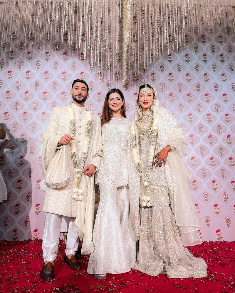 'Nikkah Mubarak,' wrote Nagma Mirajkar. 'This day was filled with emotions and it left everyone teary eyed. May Allah bless you both with endless love, blessings and happiness. Love you both.' Instagram