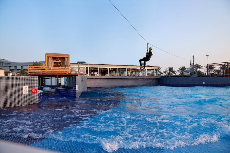 Now visitors will be able to zip line over the wave pool thanks to a new Adventure Park that is soon to open at the destination.