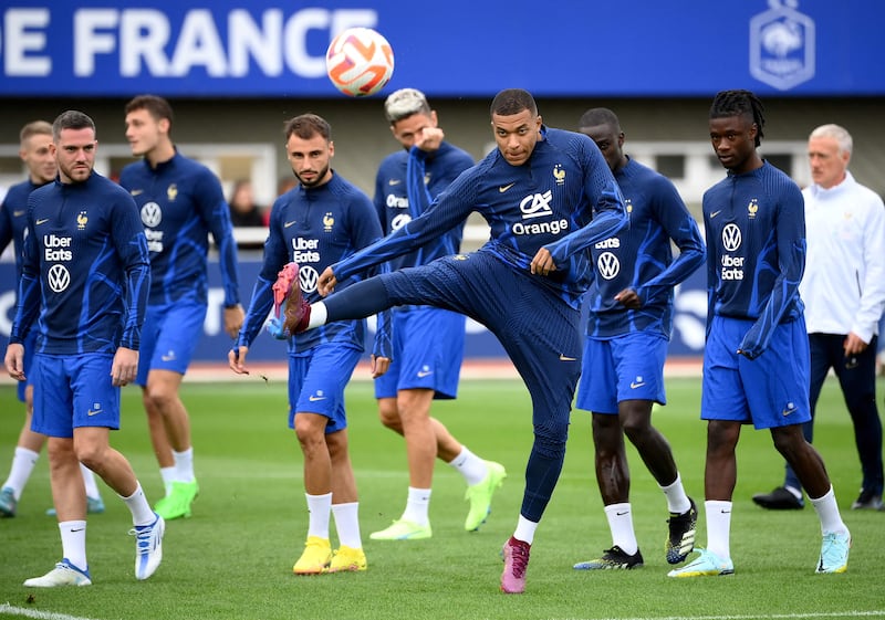 France forward Kylian Mbappe controls the ball. AFP