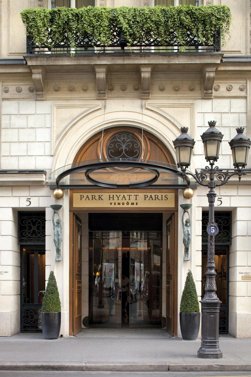 Designed by Tuttle and located in a historic building on the famous Rue de la Paix, the Park Hyatt Paris Vendome is one of the most luxurious hotels in central Paris. Courtesy Hyatt 