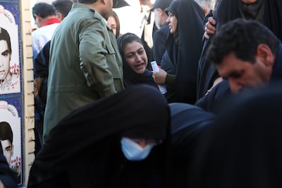 Iranians mourn for victims of a bomb attack, claimed by ISIS, on January 5 in Kerman in which nearly 100 people died. Getty
