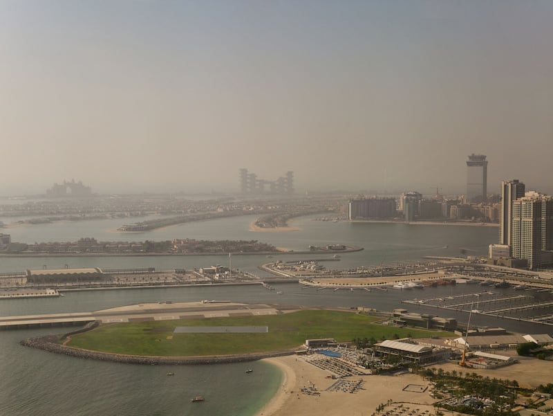 The view out over Palm Jumeirah.