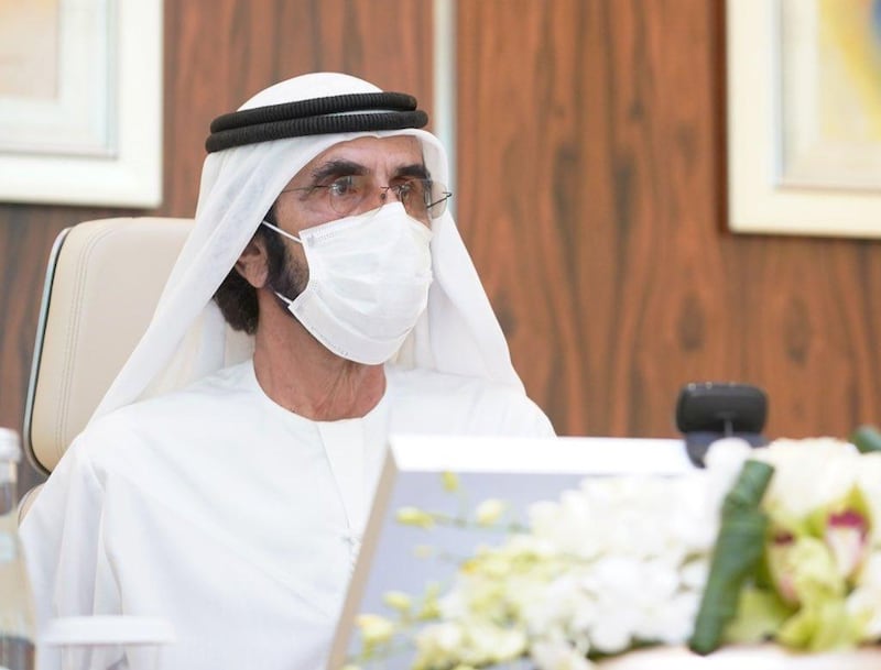 Sheikh Mohammed bin Rashid leads the Cabinet meeting at Al Watan Palace in Abu Dhabi. 