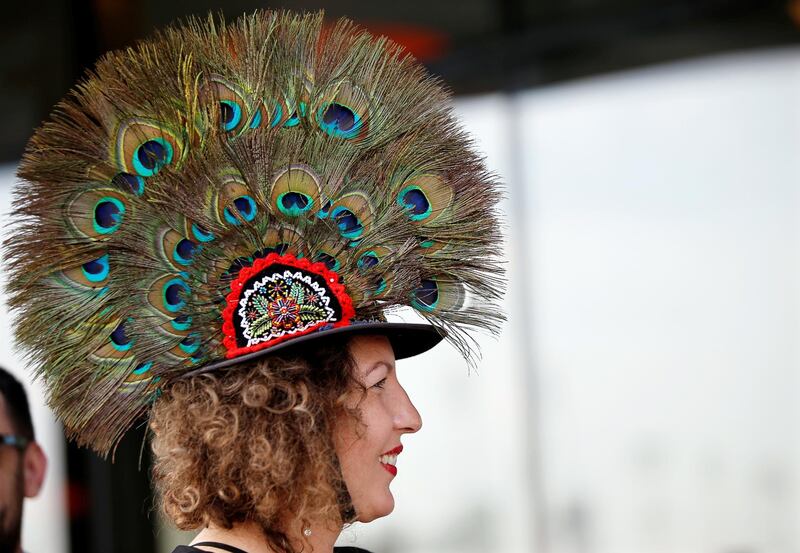 Peacocks are a running theme this year at the Dubai World Cup. EPA
