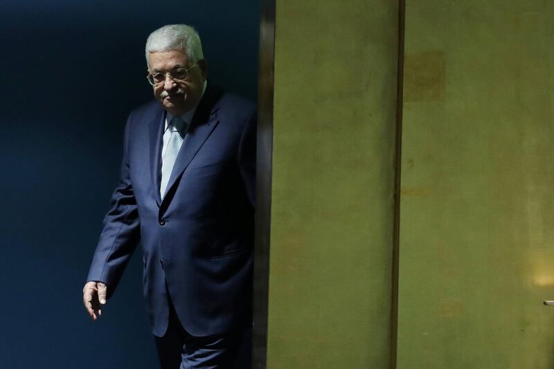 Palestinian President Mahmoud Abbas arrives to address the 73rd session of the United Nations General Assembly at U.N. headquarters in New York, U.S., September 27, 2018. REUTERS/Carlo Allegri