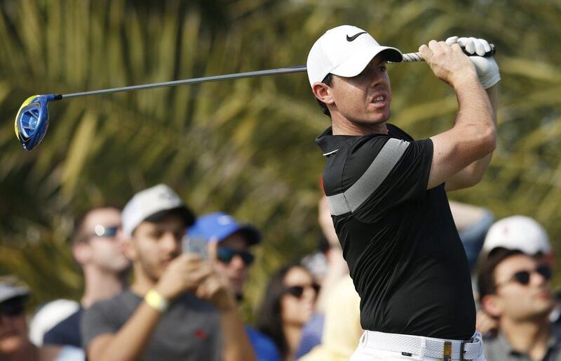 Rory McIlroy tees off at 2 on Friday during the Abu Dhabi HSBC Golf Championship second round. Paul Childs / Action Images / Reuters