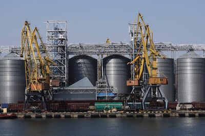 The Black Sea deal allowed ships to carry grain from Odesa's docks to the world market. AP 