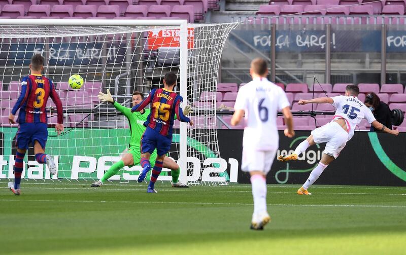 Federico Valverde opens the scoring for Real Madrid. Getty