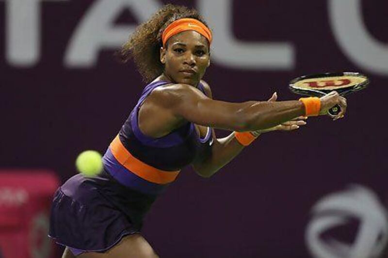 The new world No 1 Serena Williams will be among eight top 10 players to take the courts at the Aviation Club. Karim Jaafar / AFP