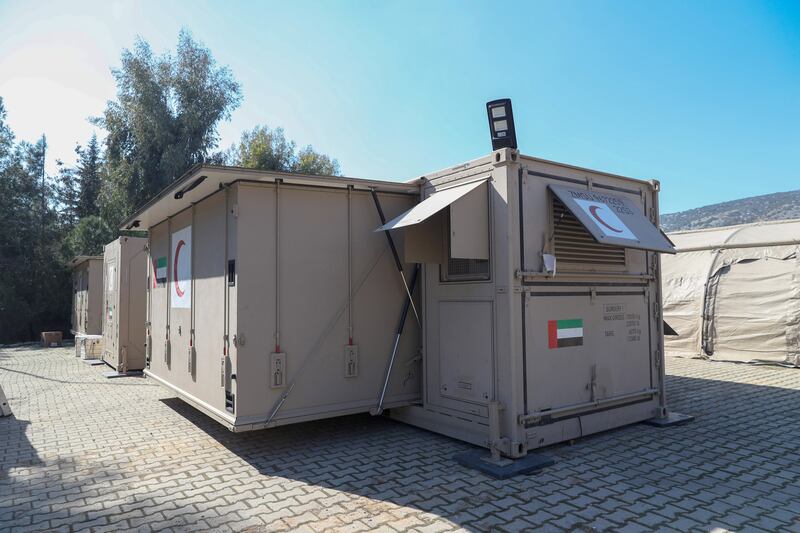 A mobile field hospital has been set up in Gaziantep in Turkey to treat earthquake victims. All photos: Wam