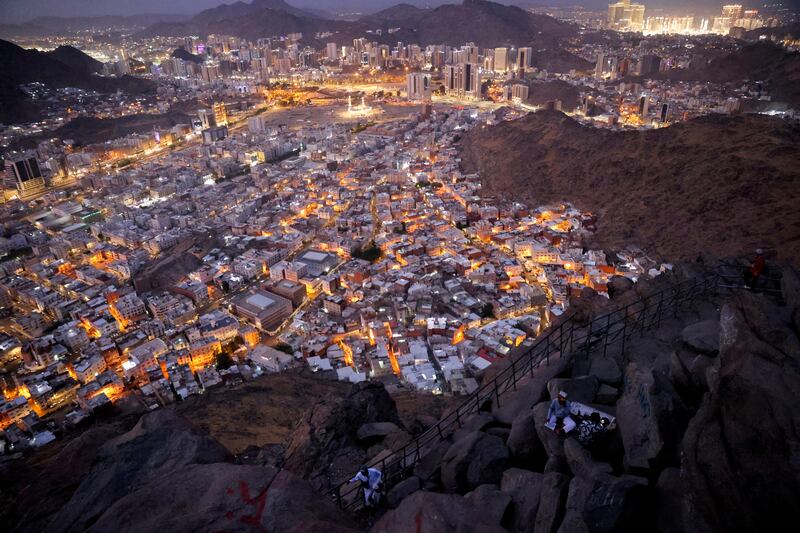 Jabal Al Nour, where Muslims believe Prophet Mohammed received the first words of the Quran. Millions will visit as part of the Hajj pilgrimage to Makkah. Reuters