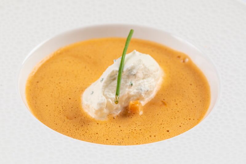 Seafood bisque. 