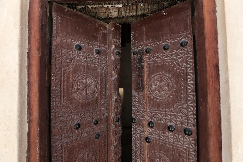 A traditional door at the museum.
