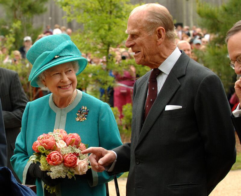 The queen and Prince Philip visit Jamestown, Virginia, in 2007. PA